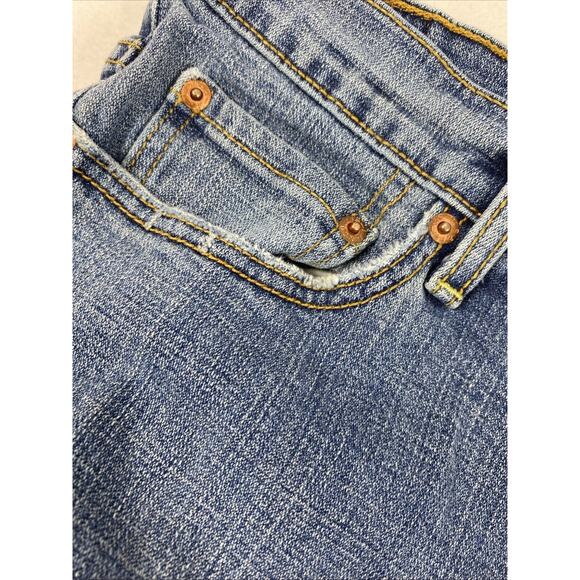 Levis 515 Bootcut Jeans Womens Size 16S Light Wash Denim Distress High Rise - Picture 12 of 12